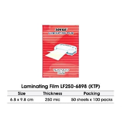 

New Laminating Film - Joyko - LF250-6898 (KTP) 50s / 250 micron Limited