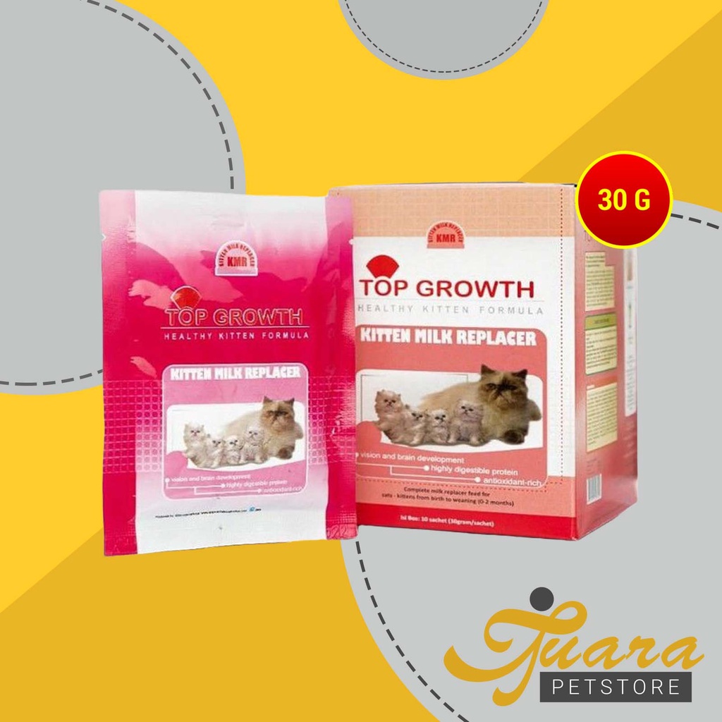 Top Growth Kitten Cat Milk Susu Anak Kucing Sachet 30 Gram