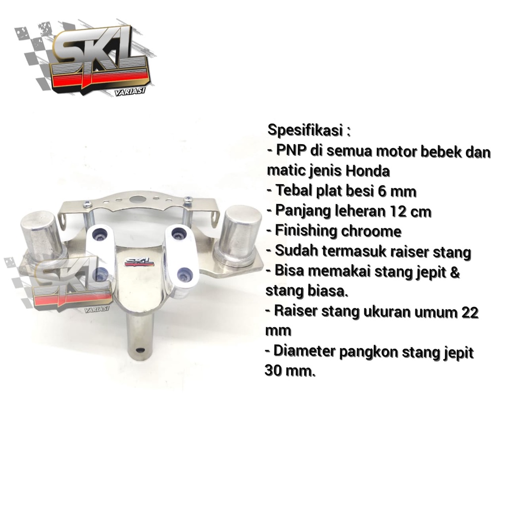 Adaptor Dudukan Stang Matic Honda Beat Vario Scoopy Dan Bebek Supra Revo Blade Cs1 Model Stang Jepit