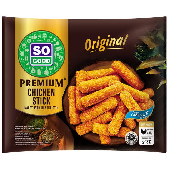 

So Good Chicken Stick Premium 400 Gr Naget Ayam Frozen