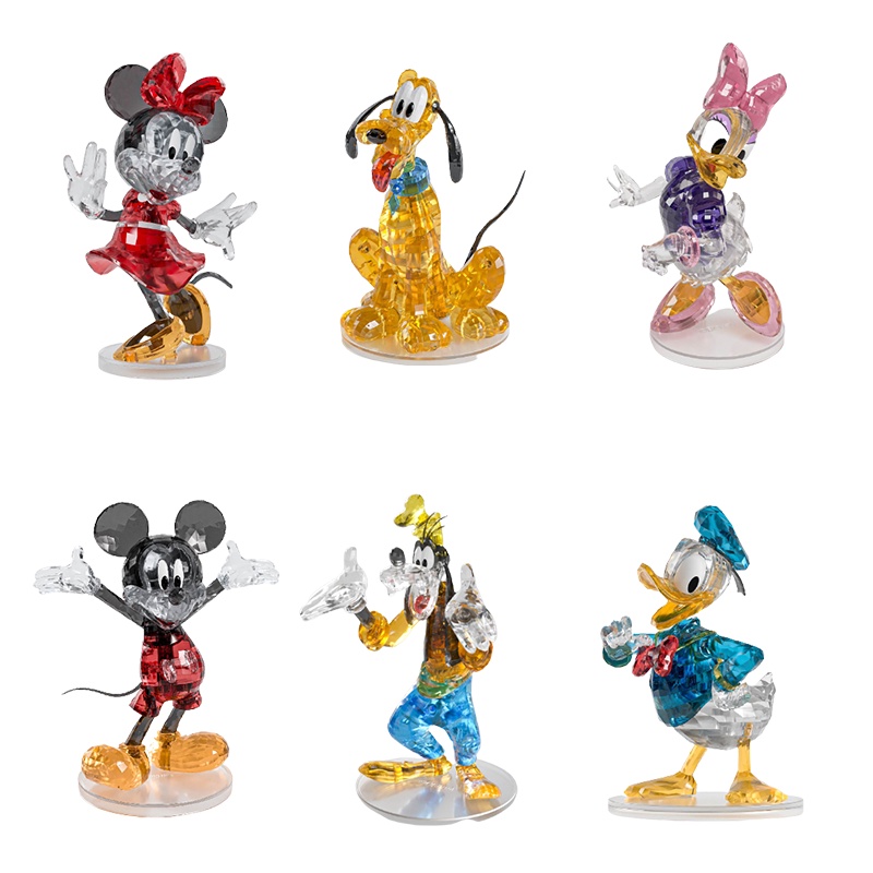 Crystal Building Disney Balok Mainan Anak Koleksi Mickey Minnie Donald Goofy