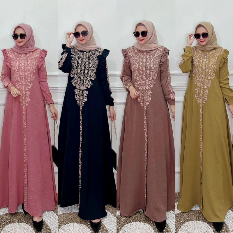 READYSTOCK GAMIS ARAB BORDIR MEWAH/ GAMIS IMPORT BORDIR MEWAH/DRESS BORDIR MEWAH REALPICT