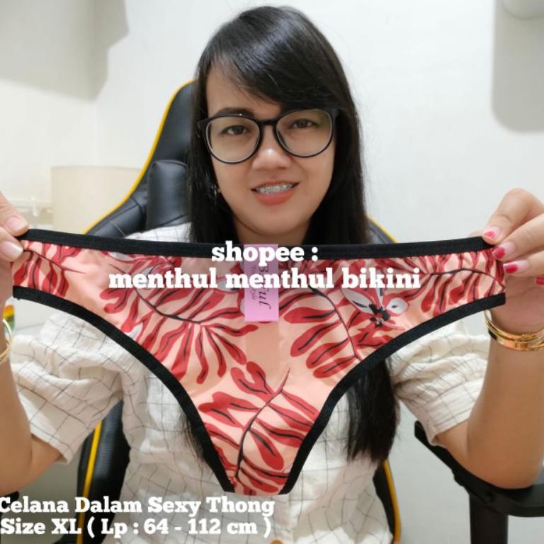 U-UYU>> Jumbo Bigsize Size XXXL XXL XL L M Celana Dalam Wanita Gstring Thong G String Sexy Panty Lac