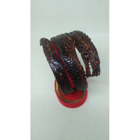 AKAR BAHAR MERAH KRISTAL LILIT 3 UKIR FULL NAGA