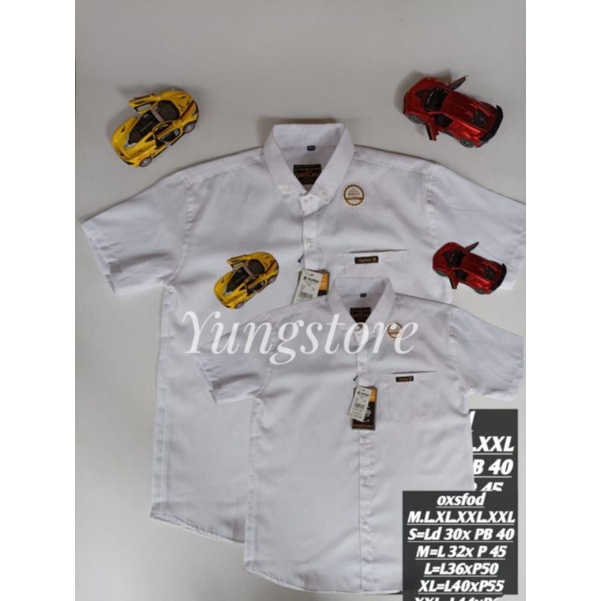 kemeja cauple unisex warna putih ayah dan anak laki laki kemeja polos lengan panjang dan pendek