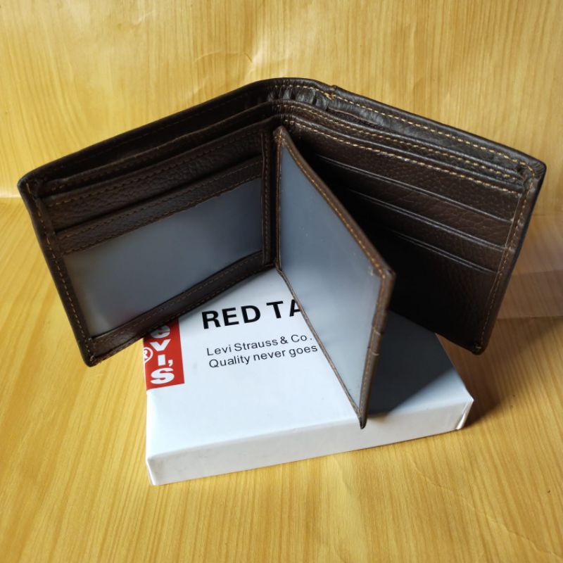 Dompet Kulit Asli Red tab #8007 Kulit 100%original