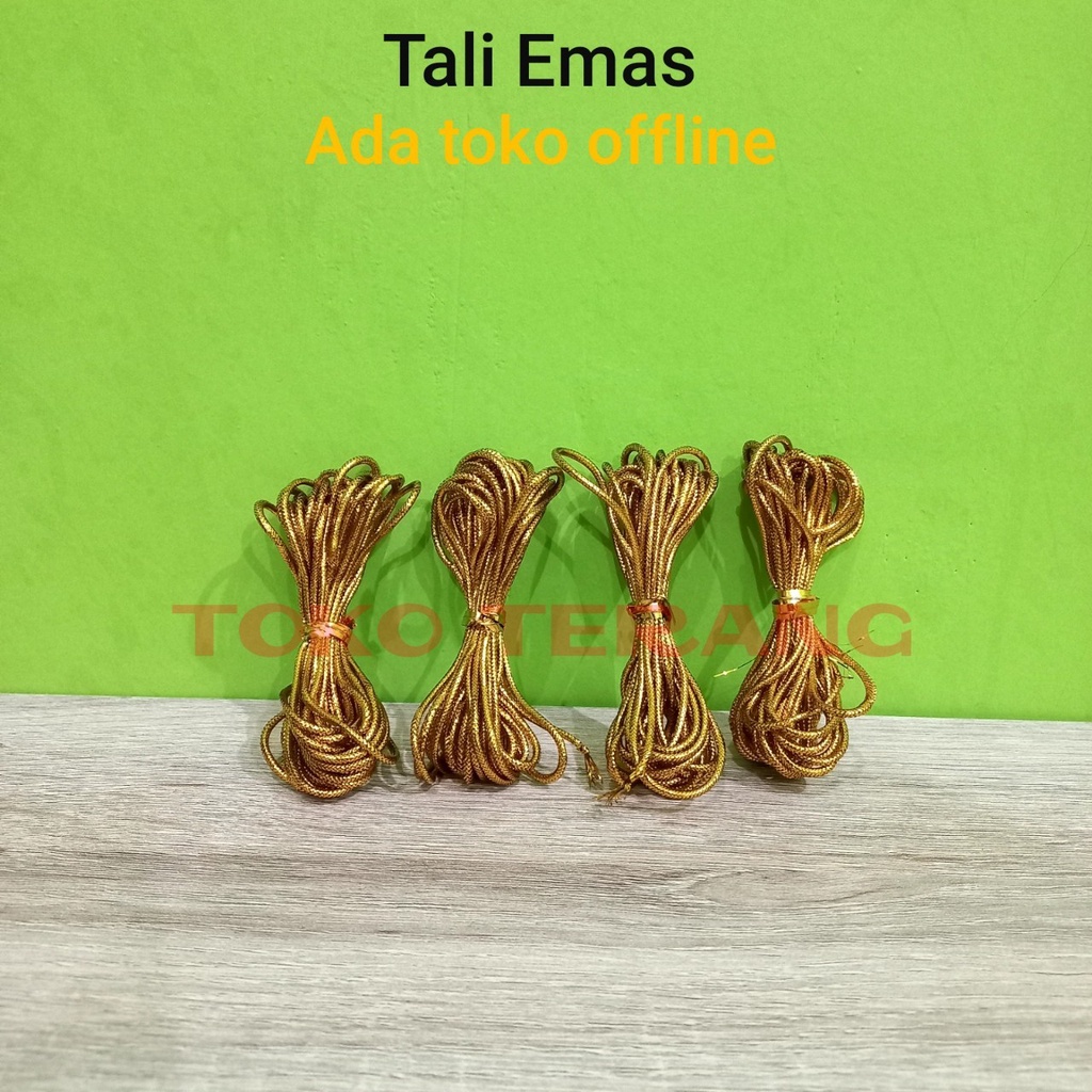 

Tali emas tali pita emas pengikat hiasan tag acara ulang tahun syukuran