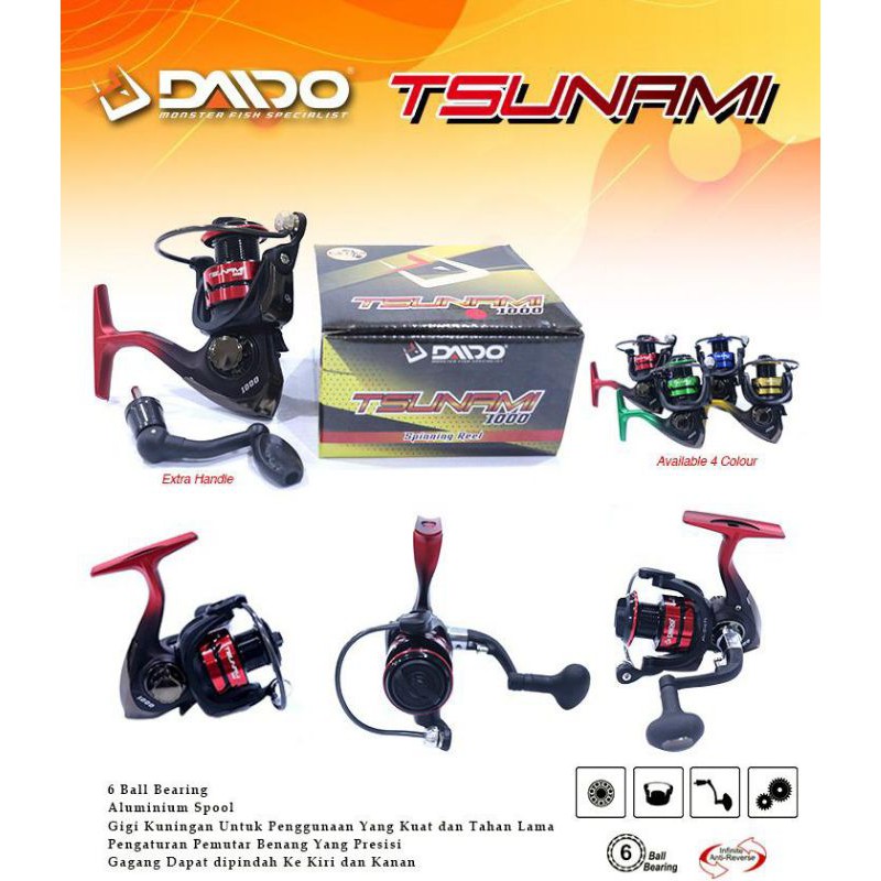 reel daido tsunami 1000, 2000, 3000, 4000, 6000