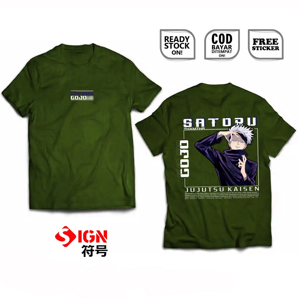 KAOS GOJOU SATORU JUJUTSU KAISEN ITADORI YUUJI TOJI MEGUMI KENTO BAJU JEPANG ANIME MANGA JAPANESSE S