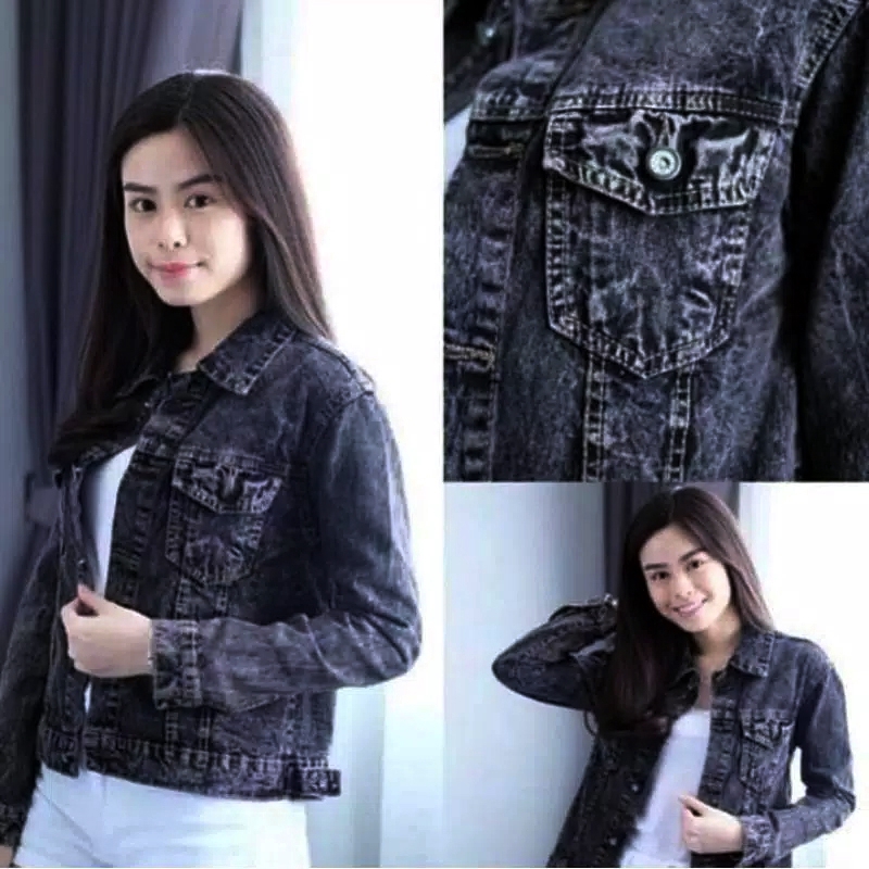 Jaket Wanita Jeans Biondy Biondi Kekinian // Jaket Jumbo XL