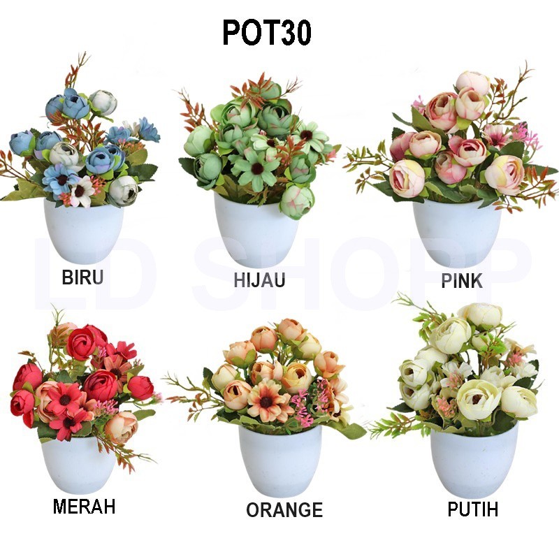 LDS POT30 TANAMAN HIAS BUNGA TULIP TANAMAN HIAS PLASTIK MURAH IMPORT