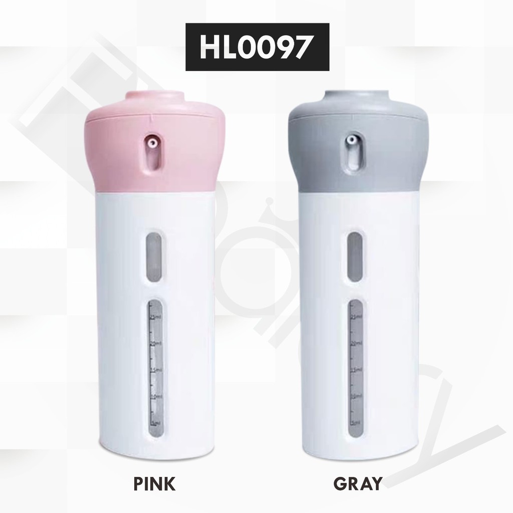MARKAS HL0097 Botol Travel Set 4 In 1 Dispenser Sabun Shampoo Portable Praktis Mini Travelling Bottle Organizer