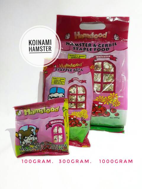 HAMSFOOD 100gr / Makanan Hamster / Makanan Pengerat / aksesoris hamster /hamster