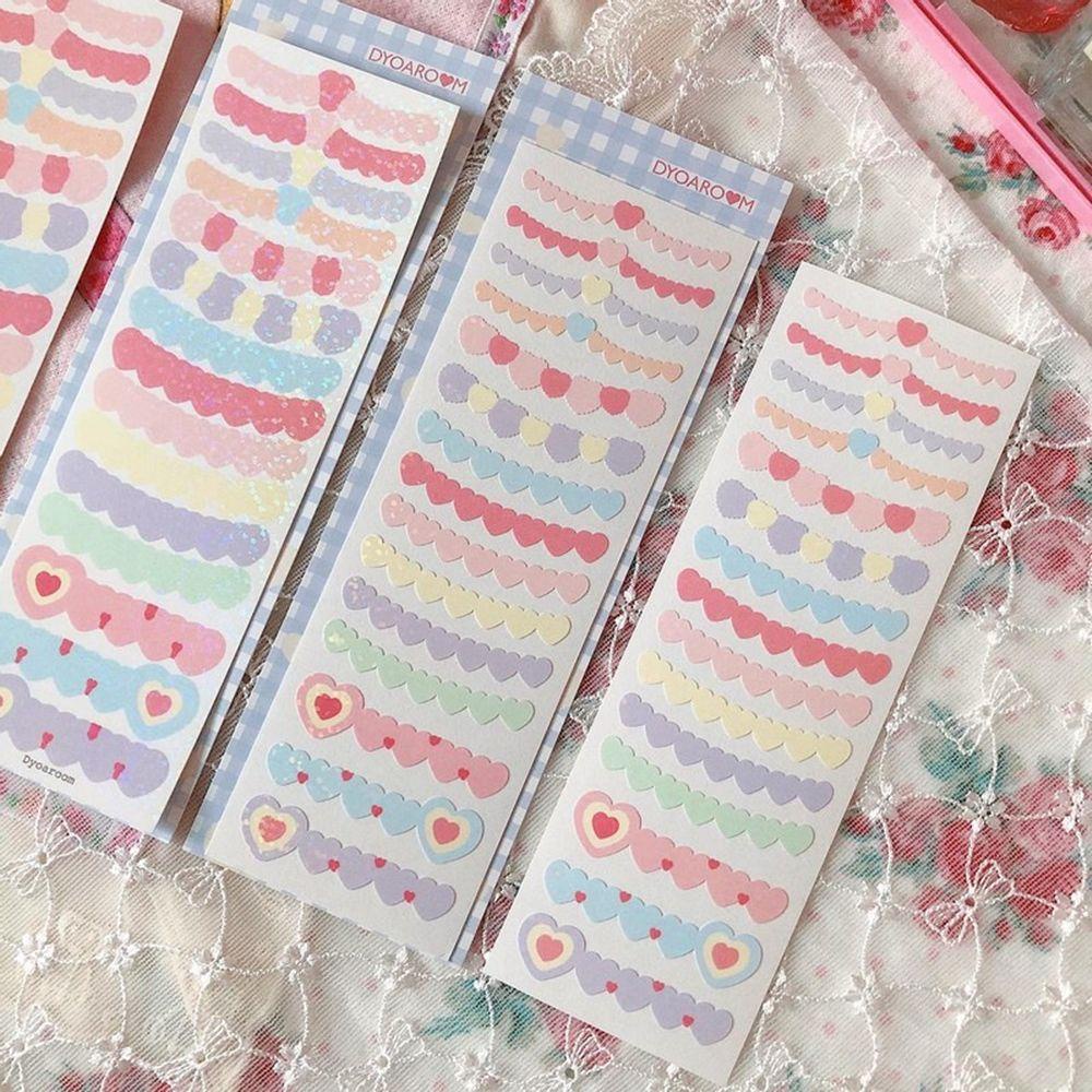 R-bunga Stiker DIY Korea Glitter Perekat Diri Jurnal Diary Scrapbooking