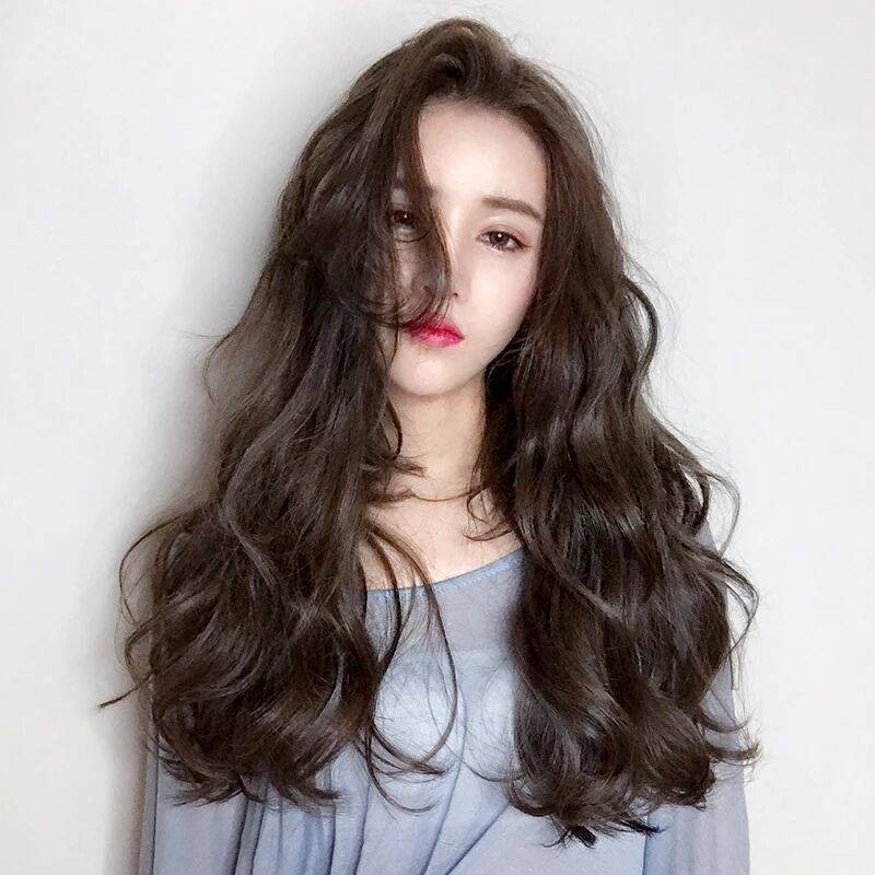 HWU half wig u shape wavy hair clip toupee rambut palsu hair extension