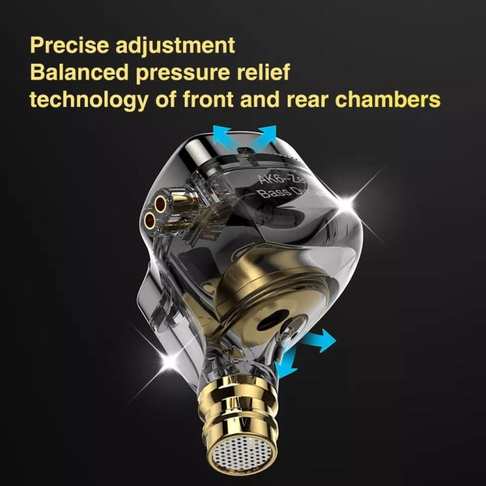 QKZ AK6 Zeus with Mic In Ear Monitor Earphone Noise Cancelling HIFI