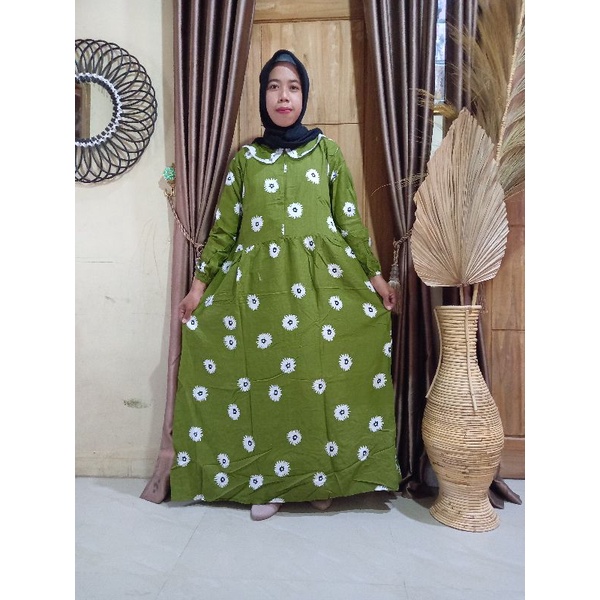 GAMIS RAYON PREMIUM MOTIF BUNGA