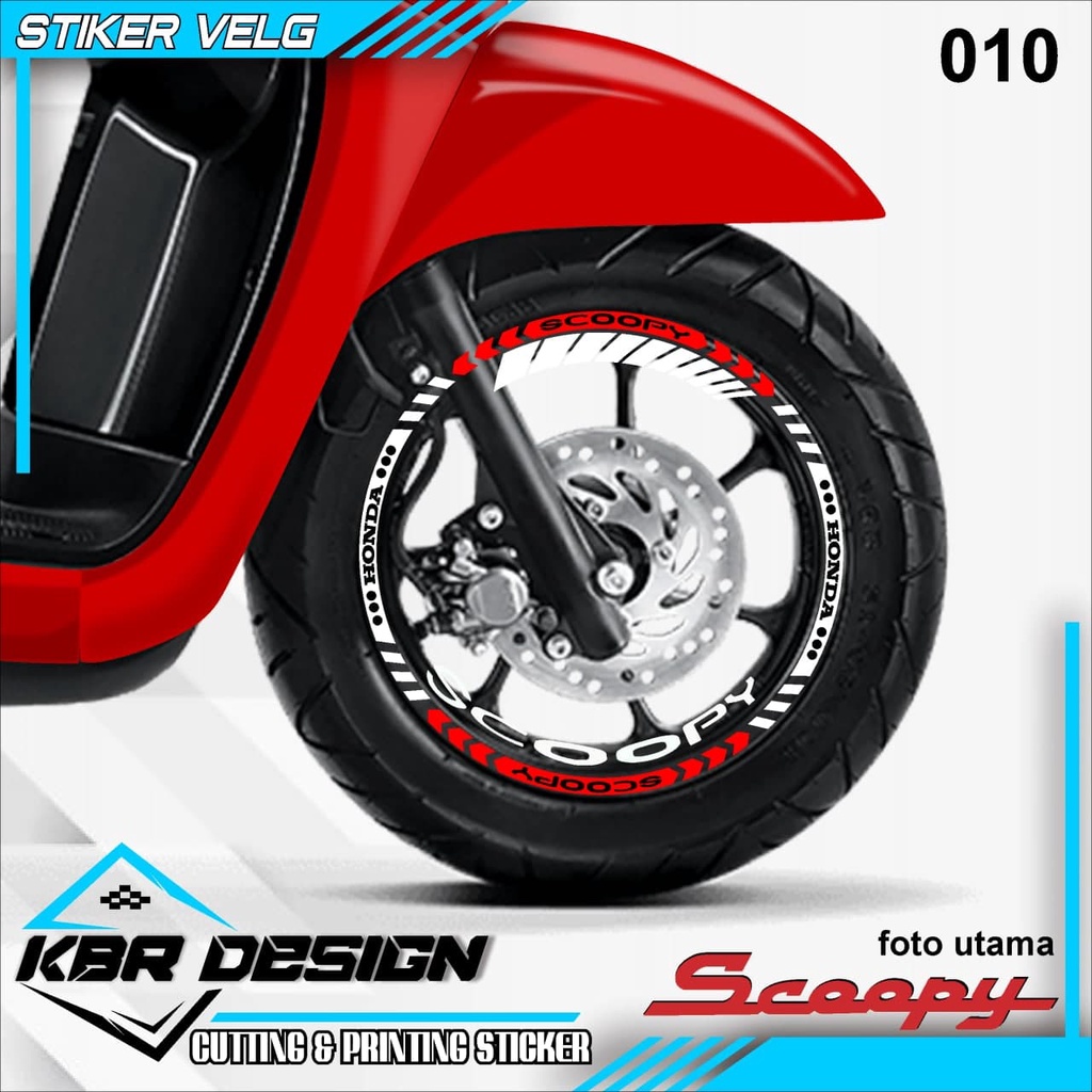 COD lis velg scoopy/cuting sticker/aksesoris motor scoopy 10