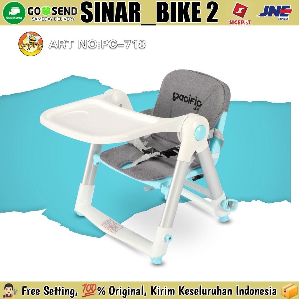 Kursi Makan Bayi PACIFIC PC 718 Folding Dining Booster Baby Chair Bisa Dilipat FREE Tas Kecil