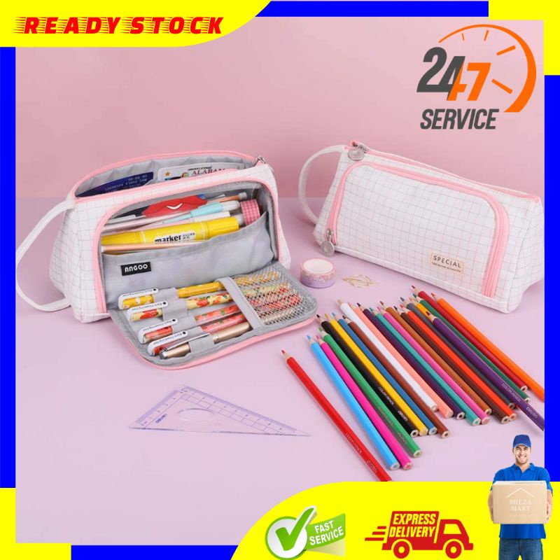 

READY LAGI !! BARU ORIGINAL ANGOO Case Pouch Kotak Tempat Box Pensil Anak Perempuan Laki Wanita Aesthetic Kalkulator Makeup Make Up Kosmetik Bedak Lipstik Lucu Murah Kapasitas Besar Large Capacity Pencil Case Pouch Stationery Crayon Sekolah Kantor - PB01
