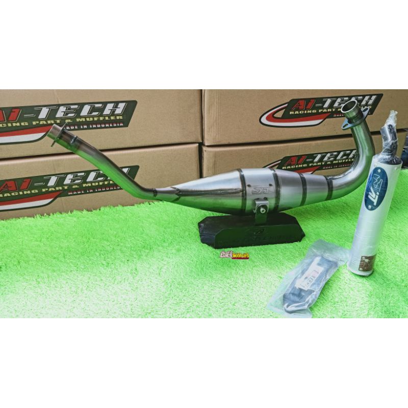 KNALPOT BIG VOLUME GALVANIS PLAT ORIGINAL AITECH TYPE COBRA PNP NINJA R DAN Rr-7