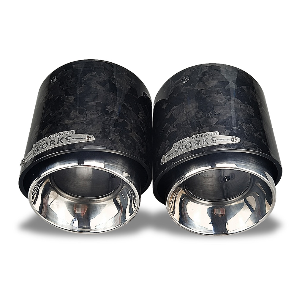 1pc Pipa Knalpot Mini Cooper Bahan Karbon Fiber Untuk F54 / F55 / F56 / F57 / F60 / R55