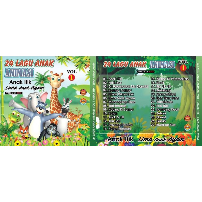 VCD album 24 lagu anak animasi