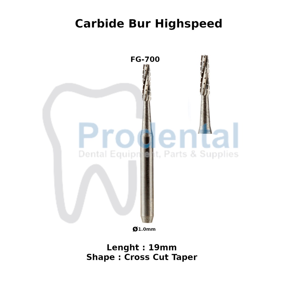 Dental Bur Tulang Carbide Tungsten Fissure High Speed FG700 Bur Crown Remover Bur Bongkar Crown seperti SS White