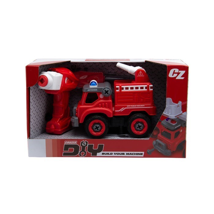 CRUZER DIY FIRE ENGINE TRUCK ORIGINAL CITY FIRE TRUCK - MAINAN EDUKASI