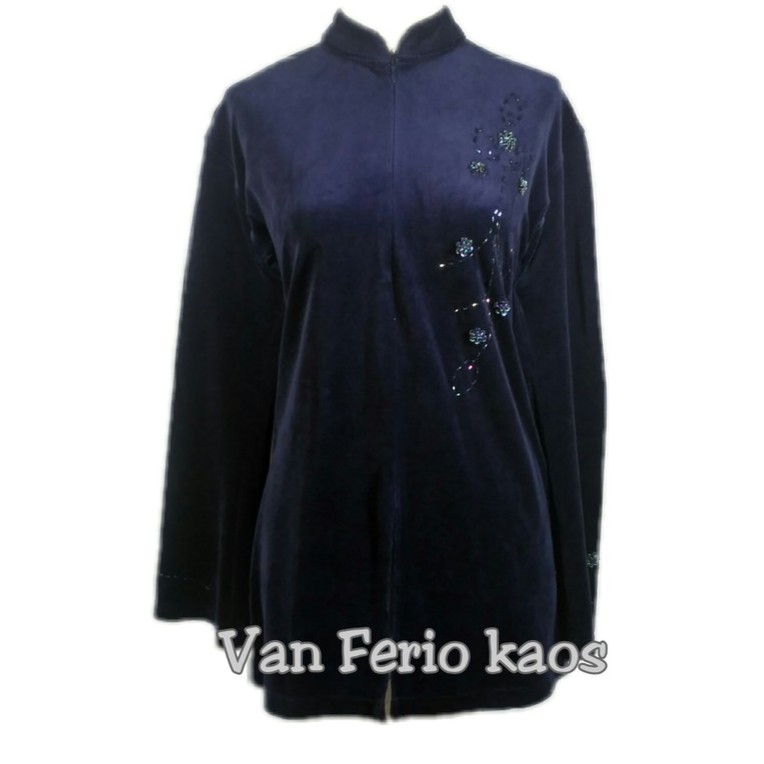 Baju muslim bludru payet korea atasan wanita murah