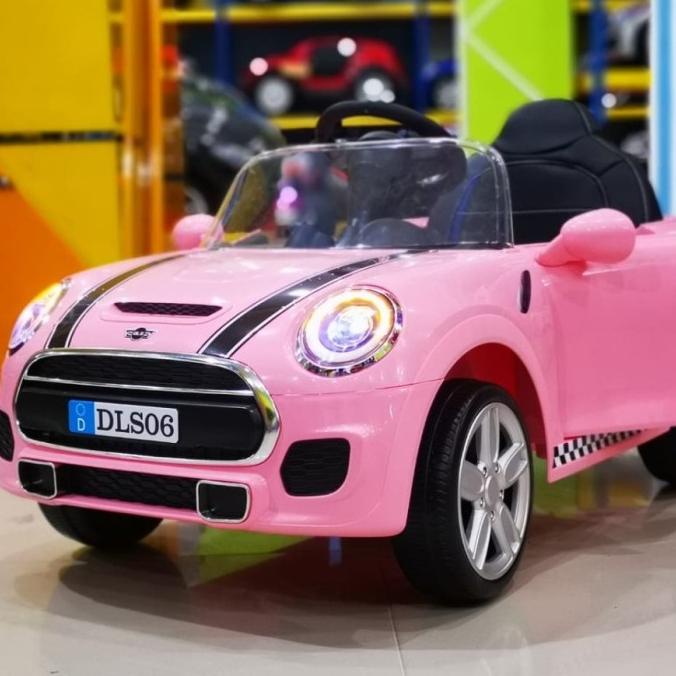 Mainan Anak Mobil Aki Mini Cooper Yukita Dls 06 - Pink