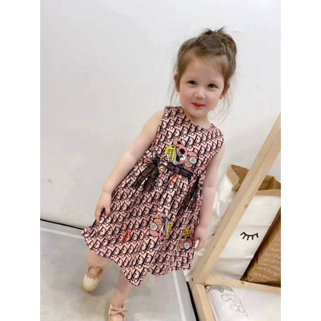 DRESS ANAK PEREMPUAN IMPOR PREMIUM CHRISTIAN DIOR MODEL