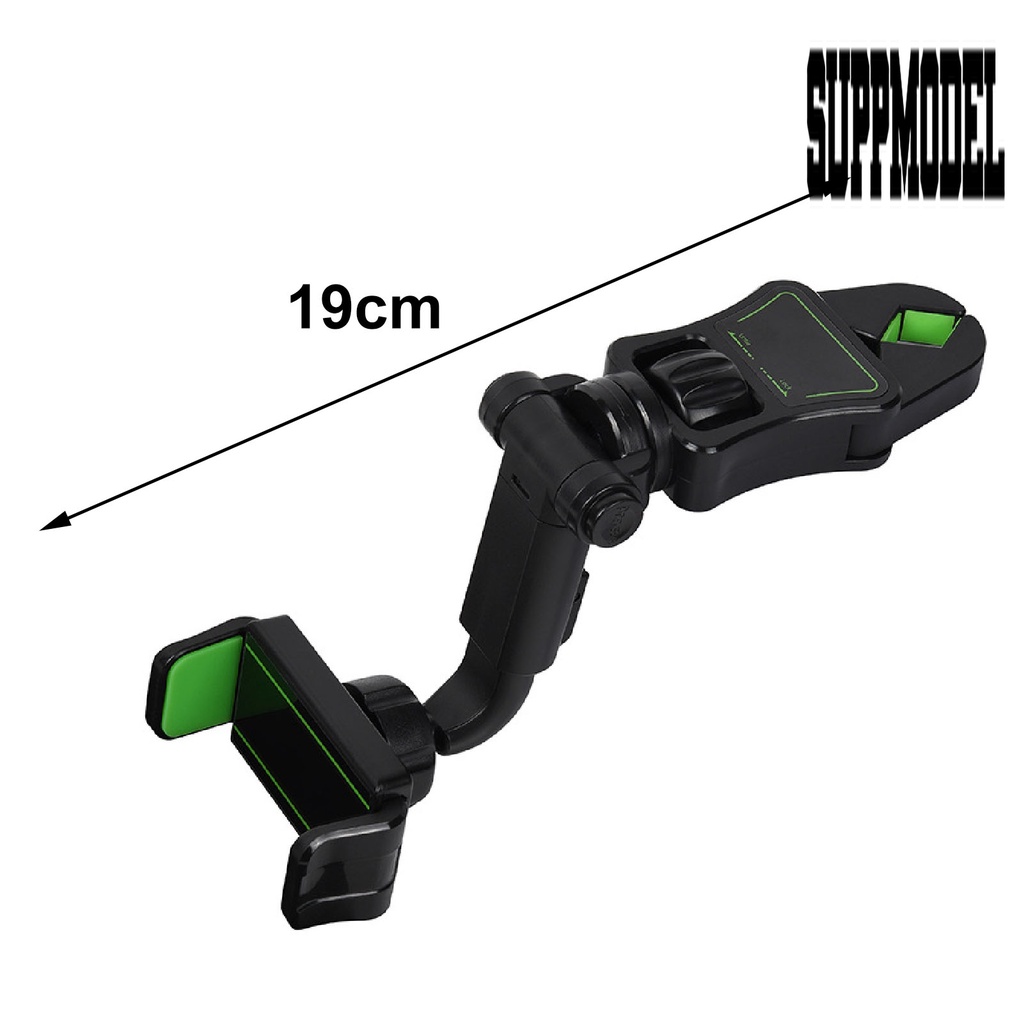 Bracket Klip Mount Kaca Spion Interior Mobil Holder Handphone Rotasi Besar Warna Hitam