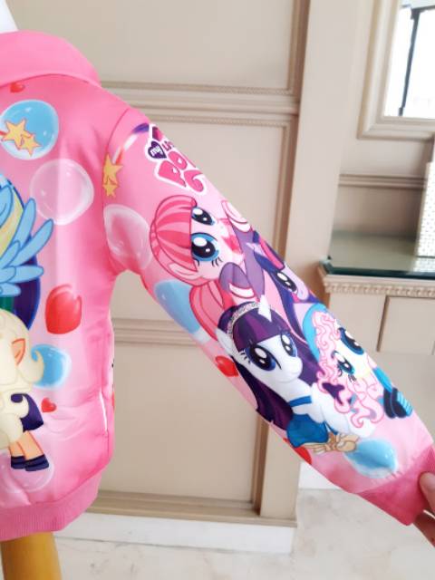 GA2691 LITTLE PONY OUTER PINK / JACKET HOODIE ANAK PINK / JAKET OUTER LITTLE PONY IMPORT MURAH