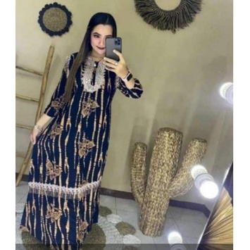 DASTER  LONGDRESS ARAB RENDA MOTIF TIE DYE KUPU  | RAYON SUPER GRADE A | RESLETING DEPAN BUSUI | REN