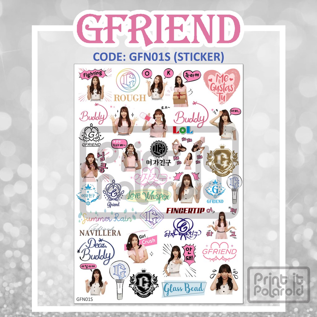 STICKER GFRIEND A5 LEBIH BESAR DARI A6