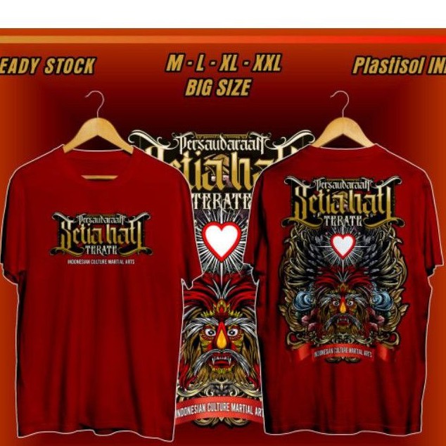 kaos PSHT ganongan merah