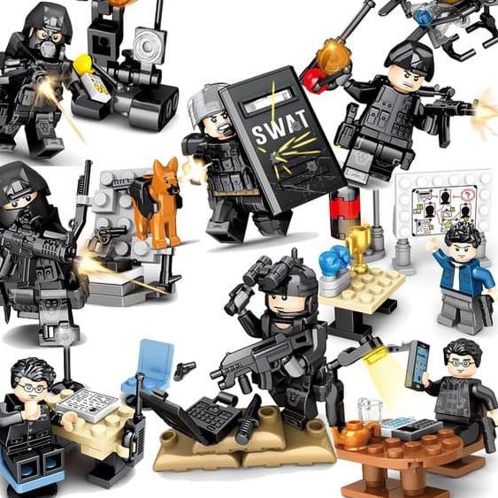 ❃➹ Lego Tentara Militer Sembo S  -  Block Gold Swat Army (8Box) NEW ARRIVAL