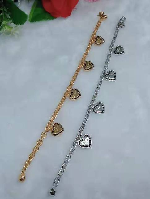 Gelang tangan love permata Hitam