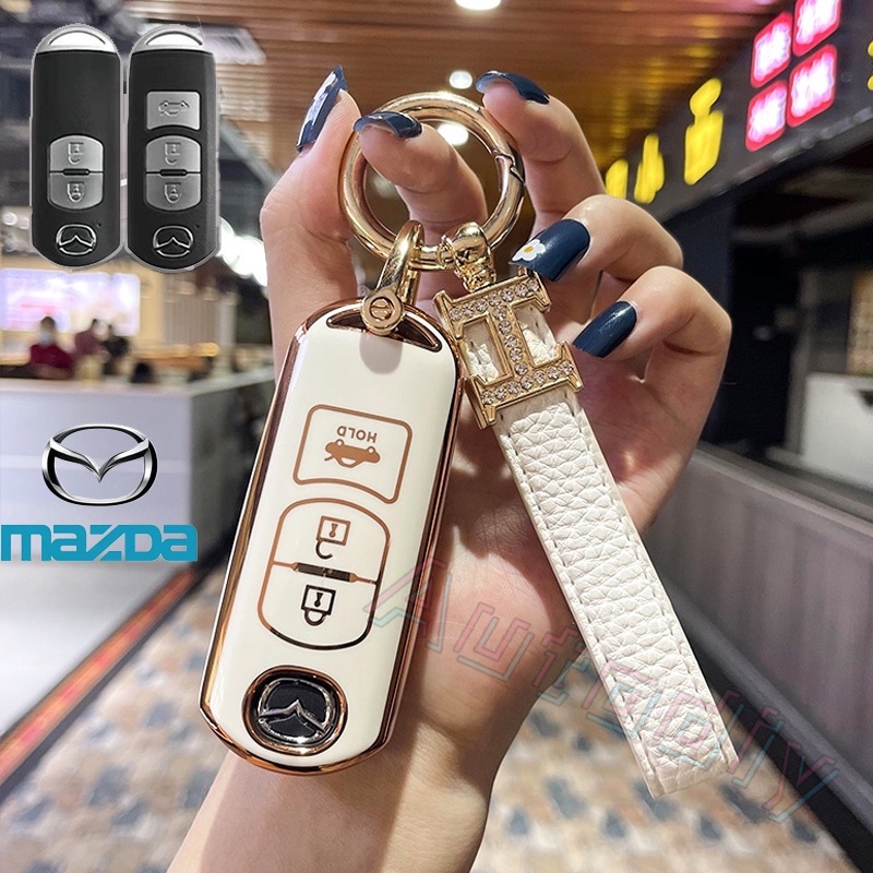 Mazda Casing Kunci Mobil Mazda 2 3 6 Axela Atenza CX-5 CX5 CX-7 CX-9 Smart 2 / 3 Tombol Keyless