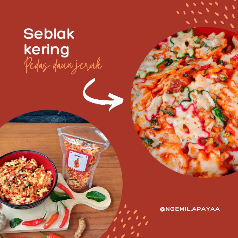 

PROMO Seblak kering pedas daun jeruk 250gram Kerupuk seblak Cemilan pedas