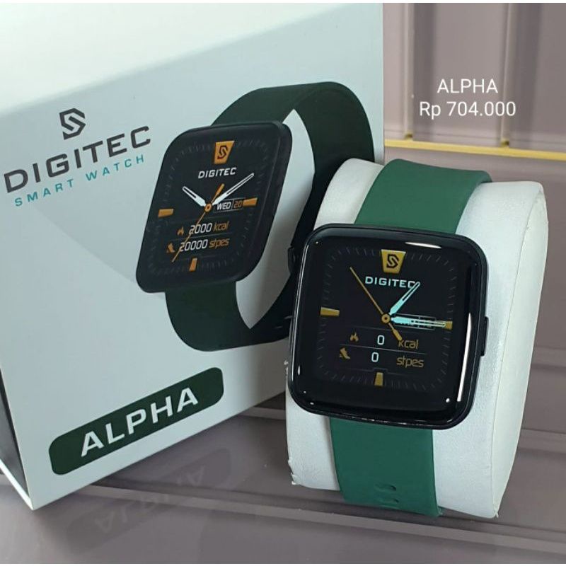 Jam Tangan Smartwatch Pria Wanita Digitec Original Alpha Tahan Air Bisa Untuk IOS dan Android