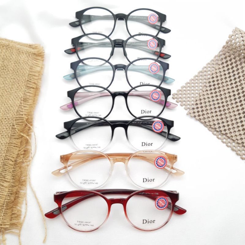 {TR8097} Frame Kacamata Bulat Plastik / Frem Kacamata Minus Murah / Frem Kacamata Wanita Pria