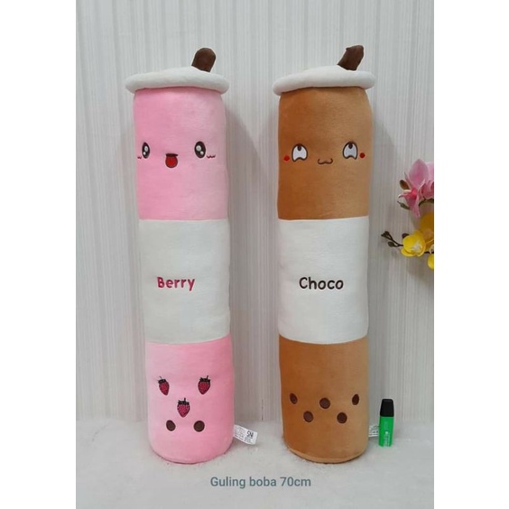 Guling Boba Minuman Size 70cm/Boneka Boba Cokelat/Boneka Boba Strawberry