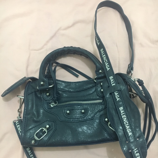 Balenciaga mini city logo strap (preloved)