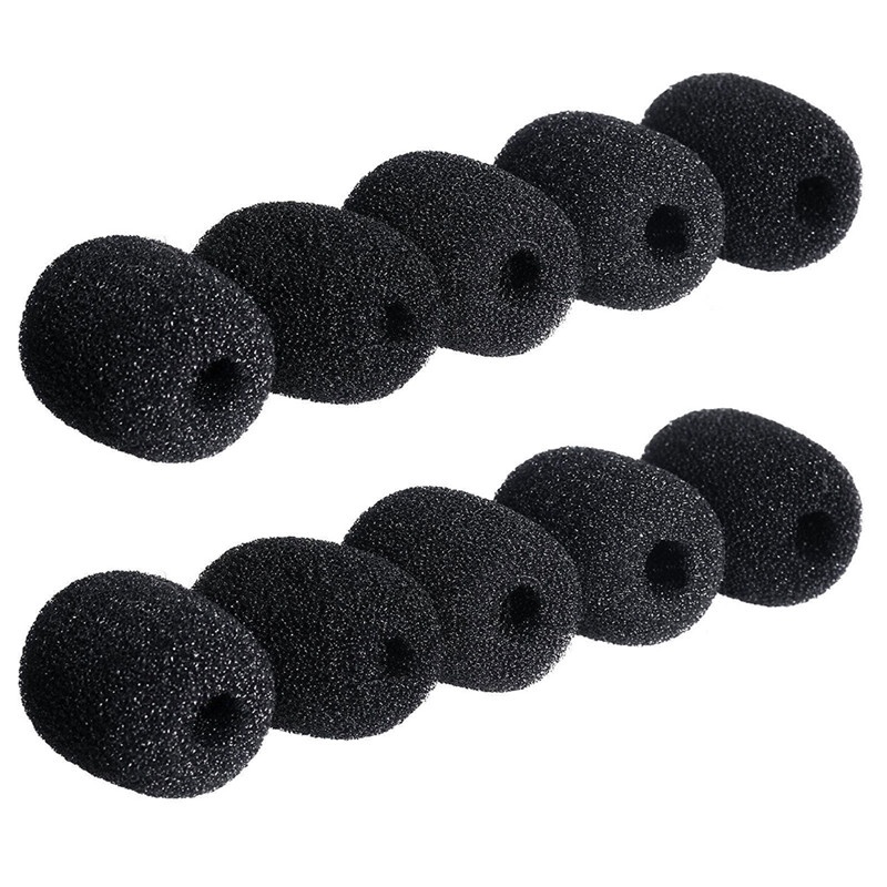 {LUCKID}5PCS Mic Microphone Windscreen Soft Foam Pad Mic Cover Holder Sponge Skin