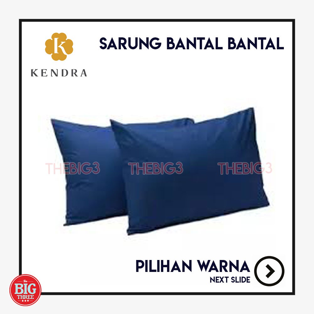 Set Sarung Bantal / Guling merk KENDRA - Halus Disperse Print - Sarban isi 2 Polos Emboss