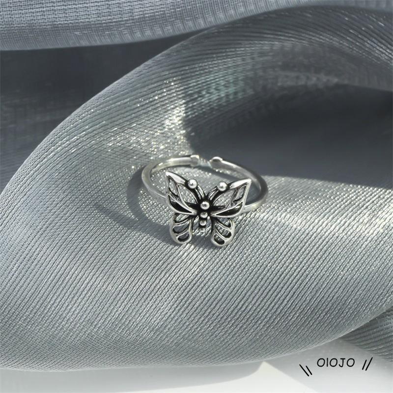 【COD】Cincin Model Butterfly Hollow Out Gaya Vintage Untuk Wanita