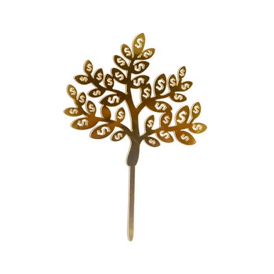 Cake Topper Dollar Pohon Uang Fuk Akrilik Hiasan Kue Cake