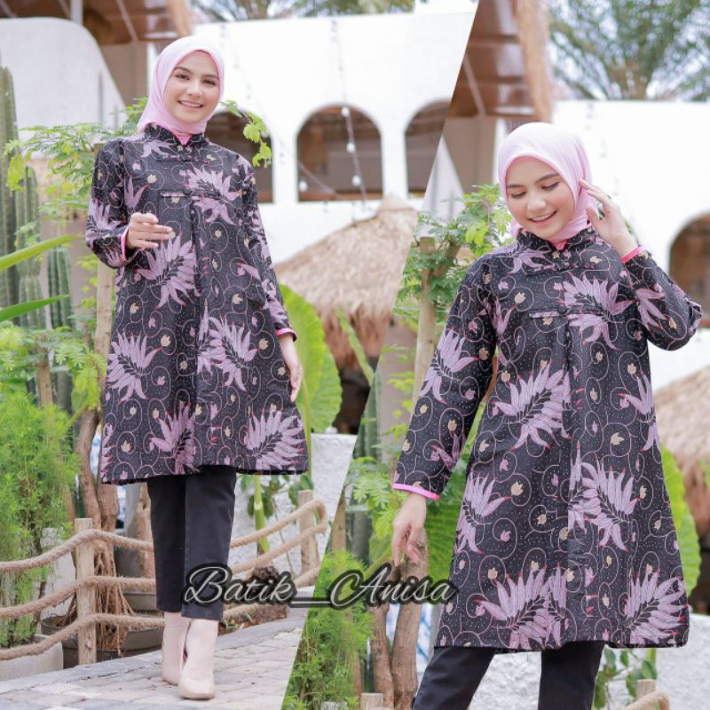 Terlaris SERUT GENES JELITA TUNIC NAVBOR YELBOR WHITBOR CREAMBOR TUNIK BATIK MODERN HRB030 DOLBI DOB